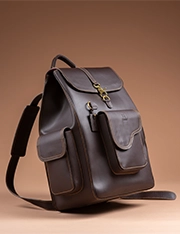 Mutziq Leather Saddle Backpack